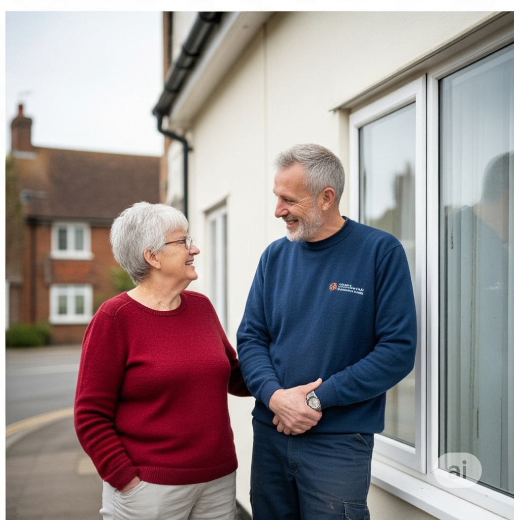 Electrician installing a wall-mounted EV charger in a Braintree driveway.
