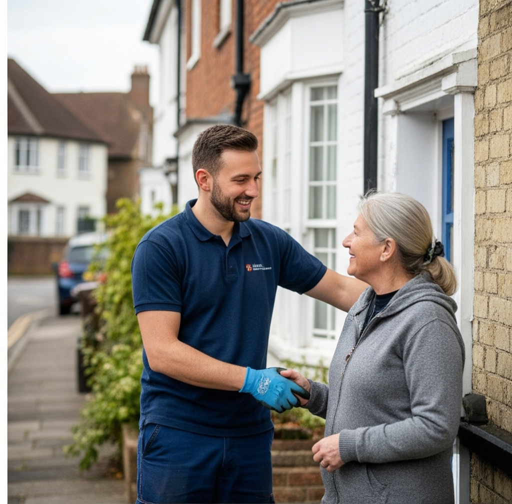 Professional wiring an electric vehicle charging station outdoors.