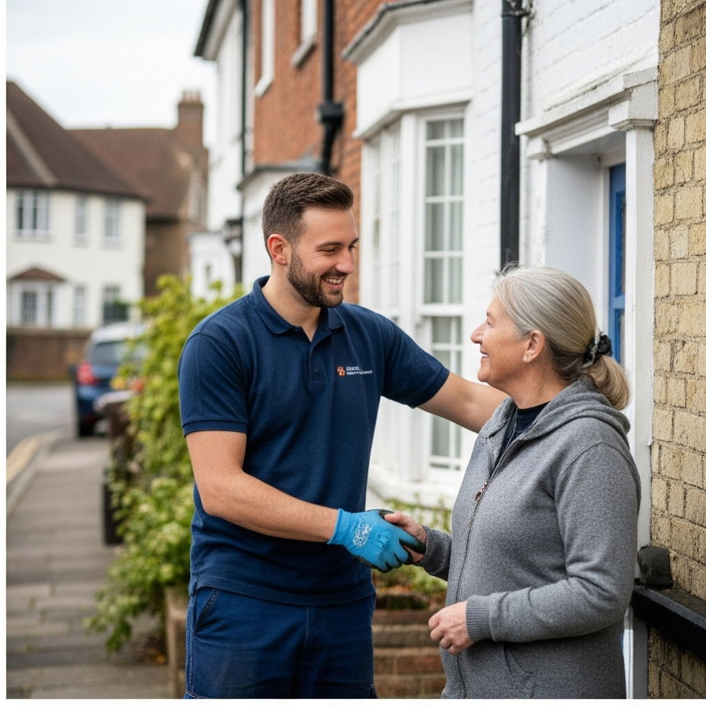 Homeowner plugging their EV into a newly installed charger.