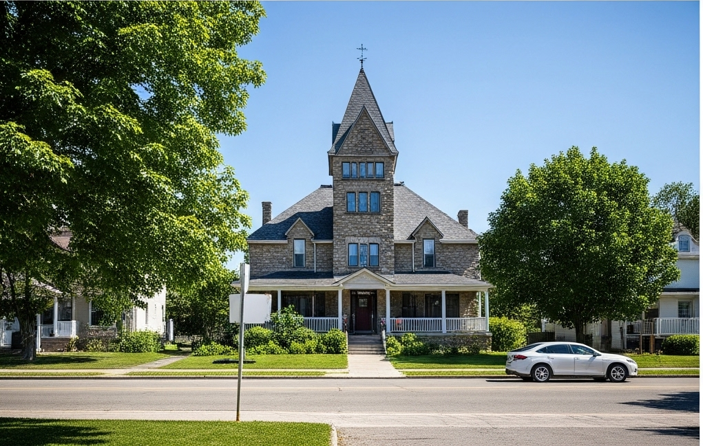 Anglian PHE electrician installing downlights in a ceiling.