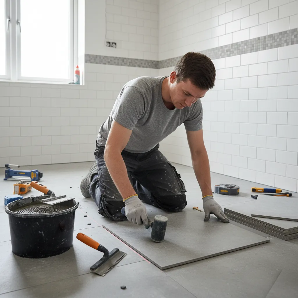 Bathroom tiling service in Sudbury