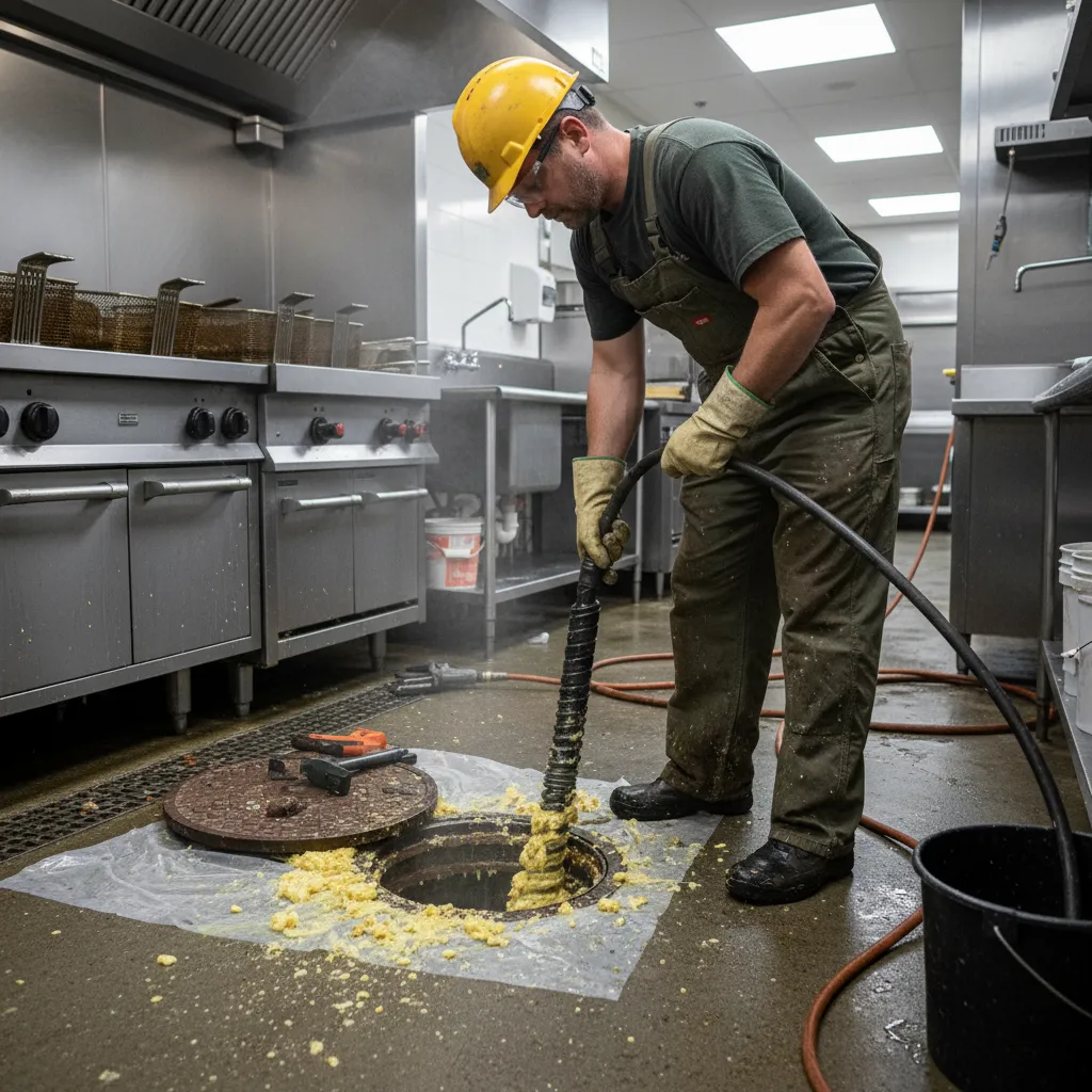 Grease blockage in pipe