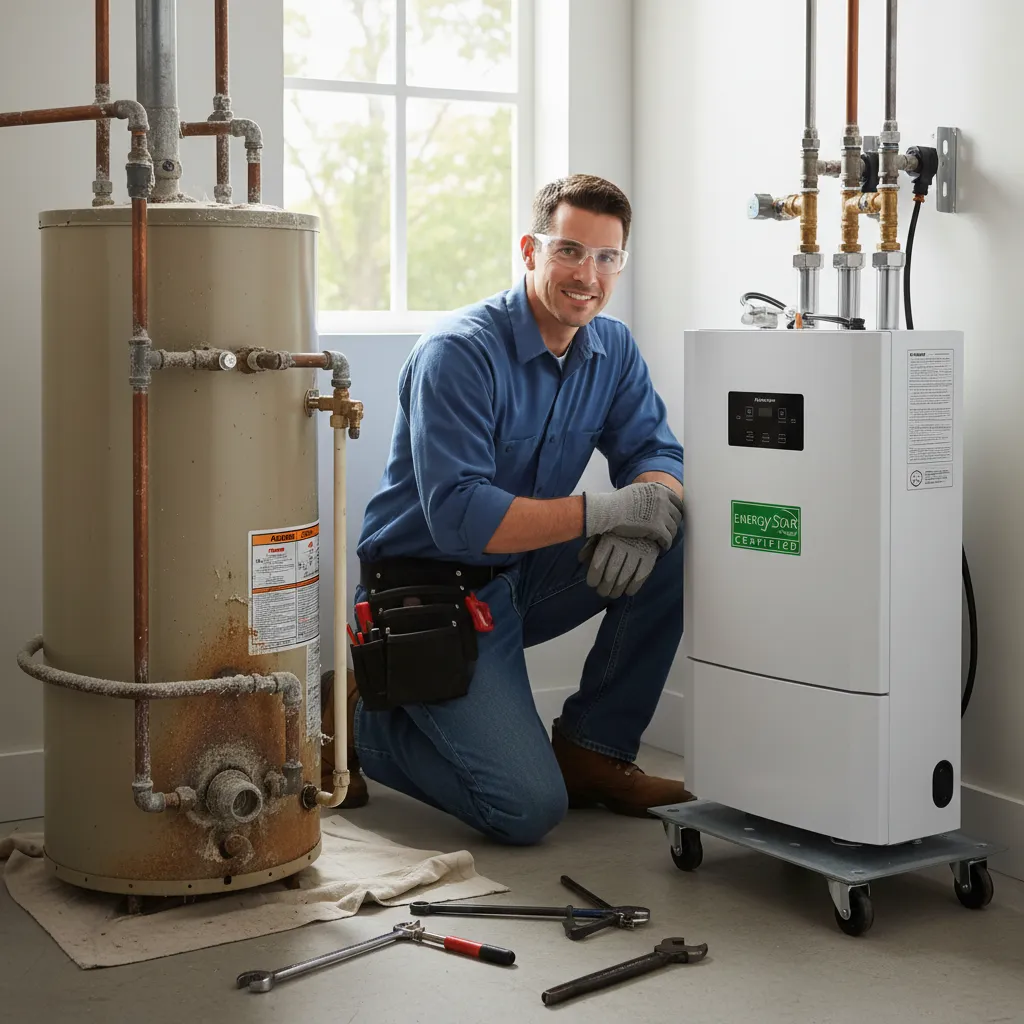 Water heater repair background