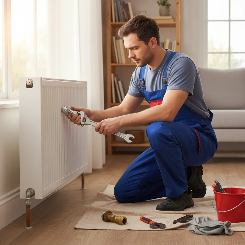 Radiator valve replacement in Polstead