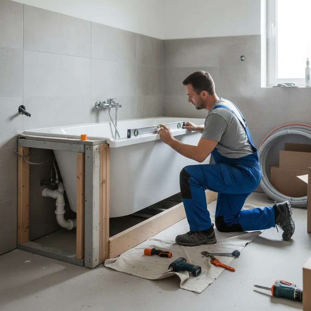 New bathtub installation by AnglianPHE Ltd in Sudbury