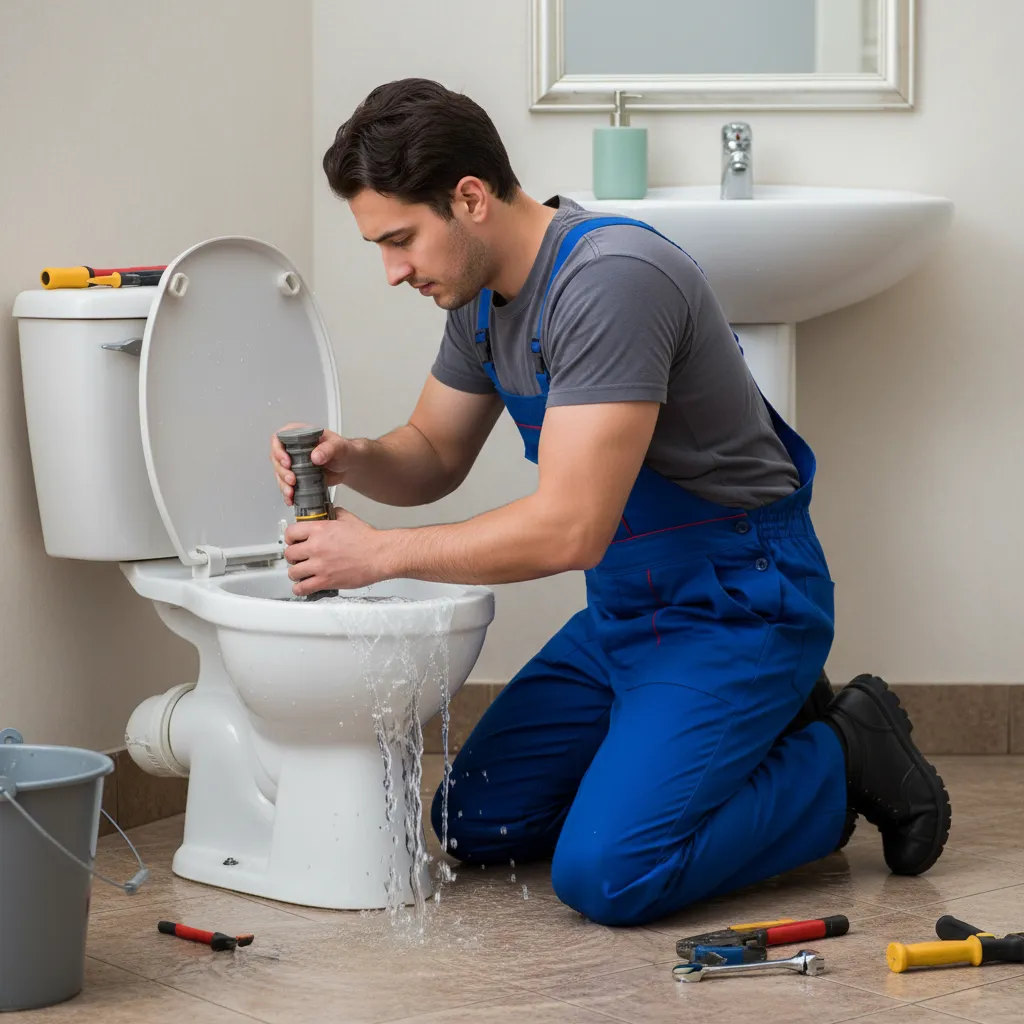 Overflowing toilets repair