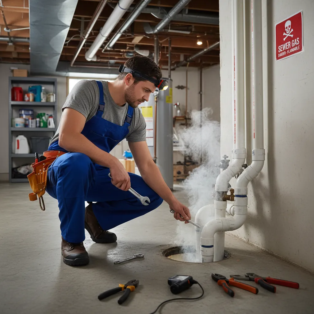 Severe drainage smells repair