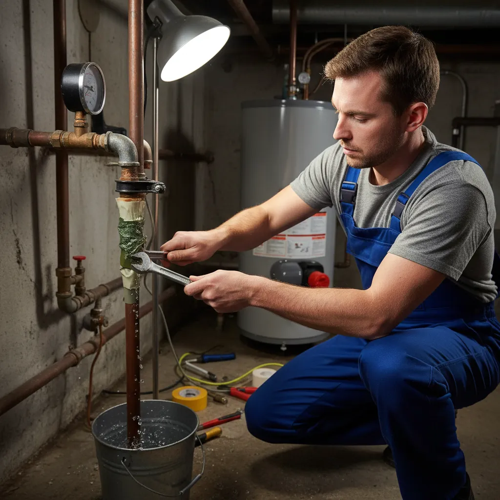 Burst pipes repair