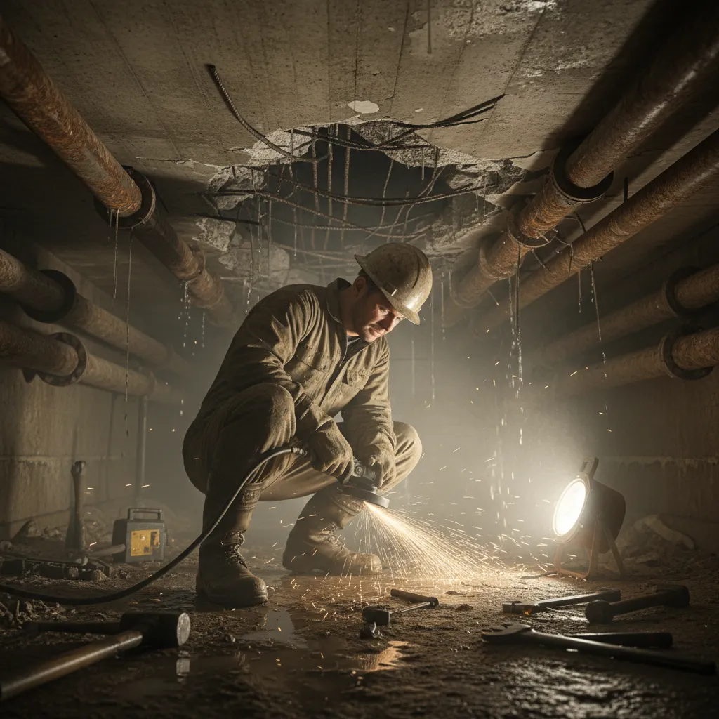 Underfloor pipe replacement Great Notley