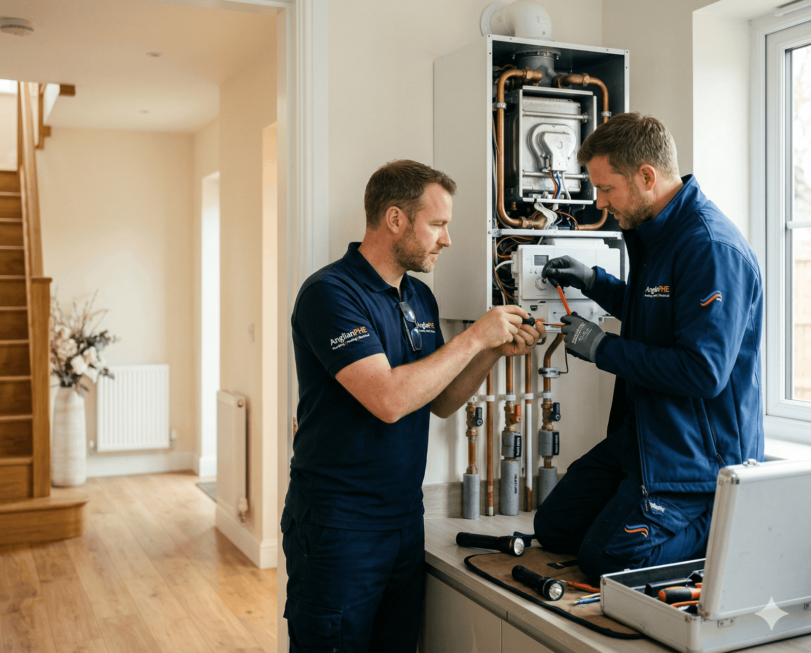 Local plumber in Wroxham – AnglianPHE Ltd engineer at work