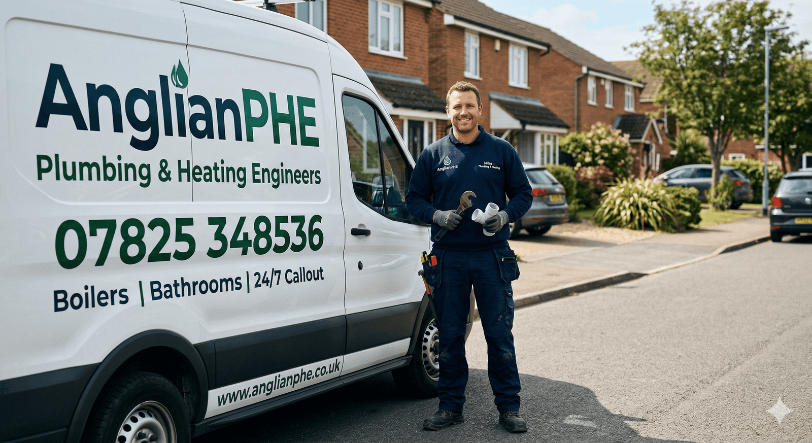 Local plumber near me in Braintree — AnglianPHE engineer at work