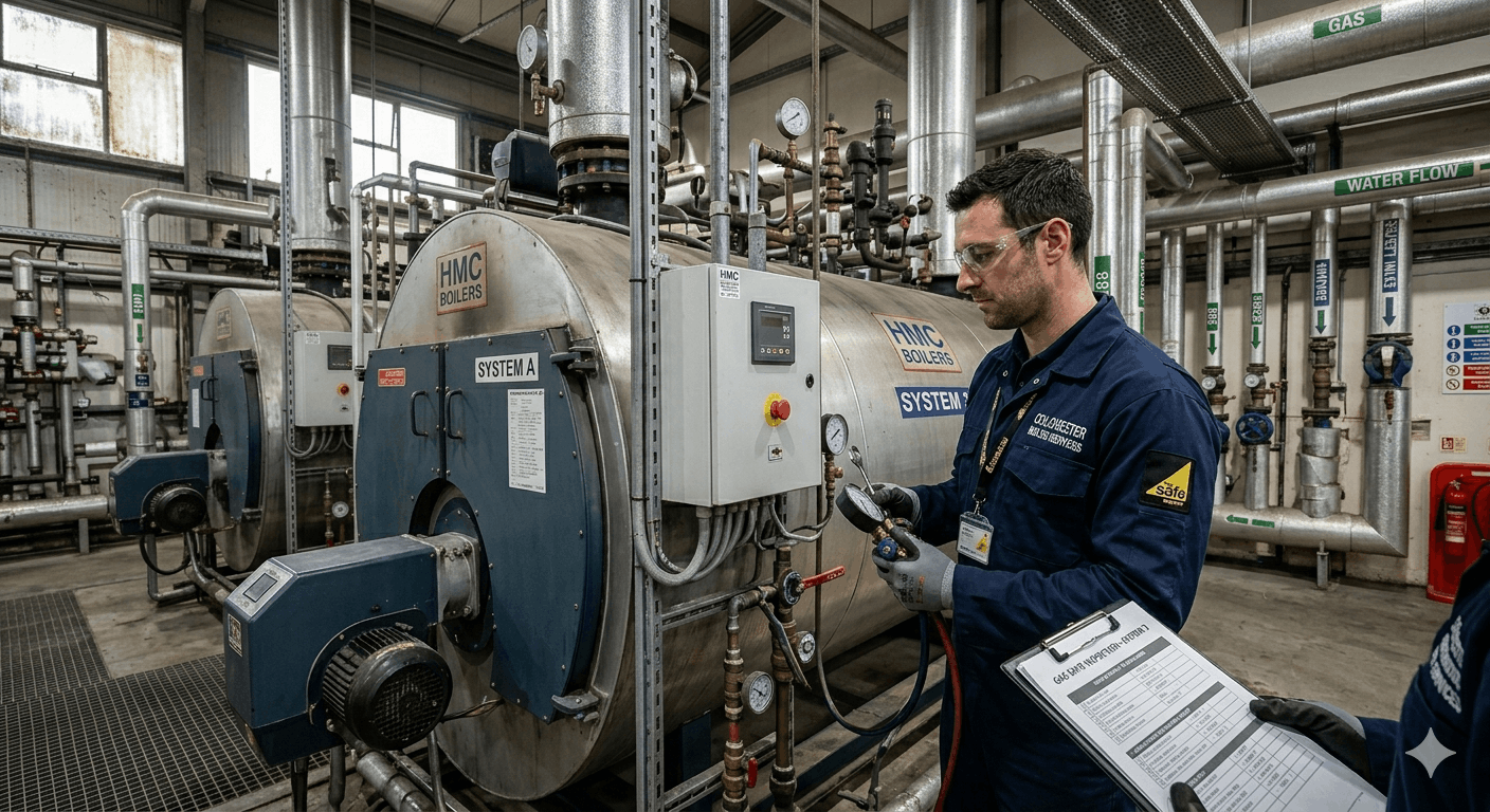 Detailed commercial boiler inspection and maintenance service in Colchester business