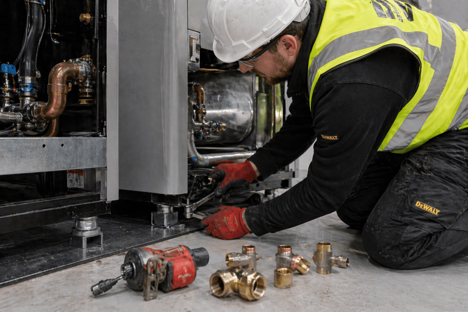 Professional mounting and installation of commercial boiler system in Bury St Edmunds commercial property