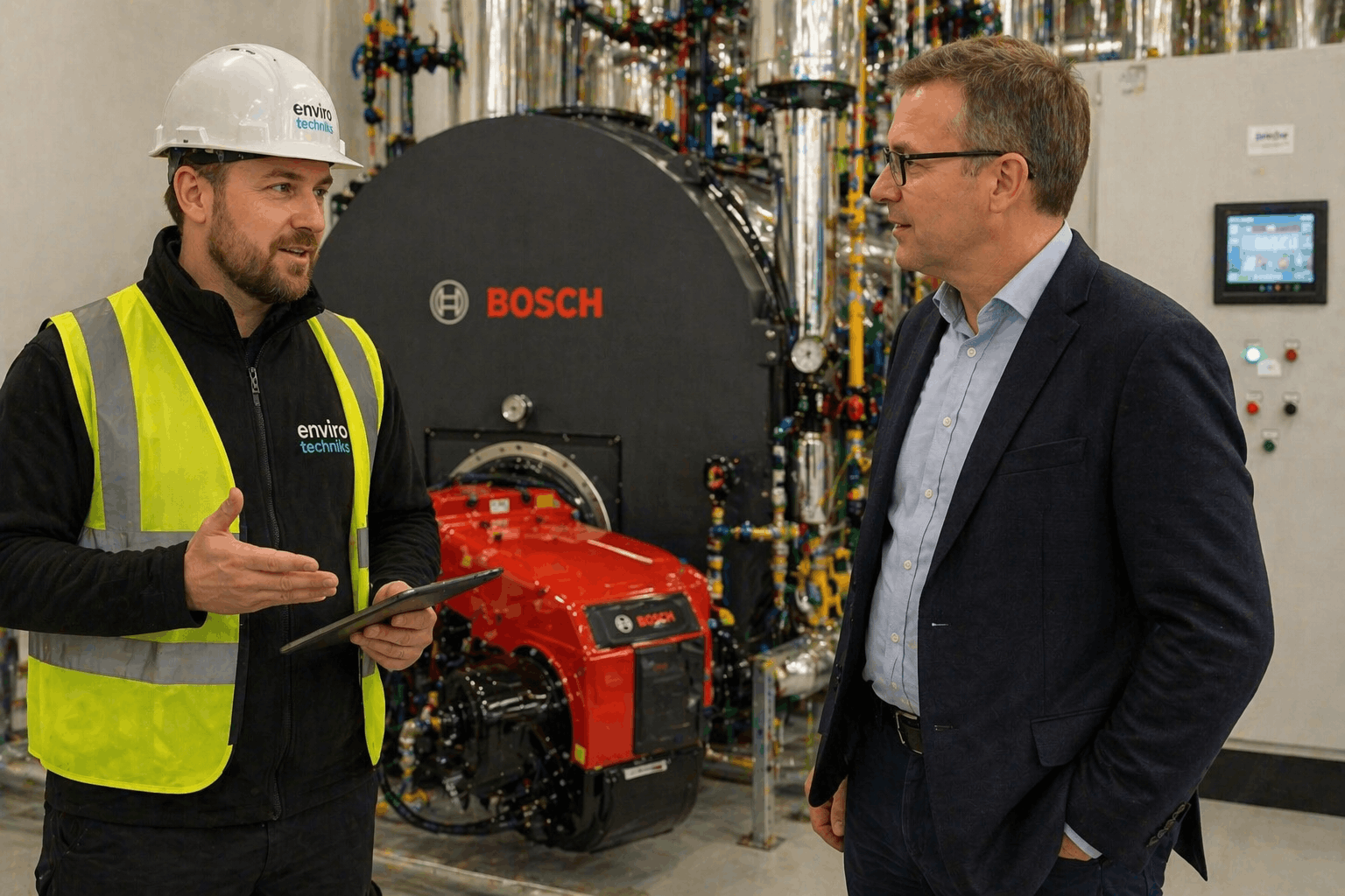 Professional commercial boiler installation service being carried out by Gas Safe registered engineer in Sudbury business premises