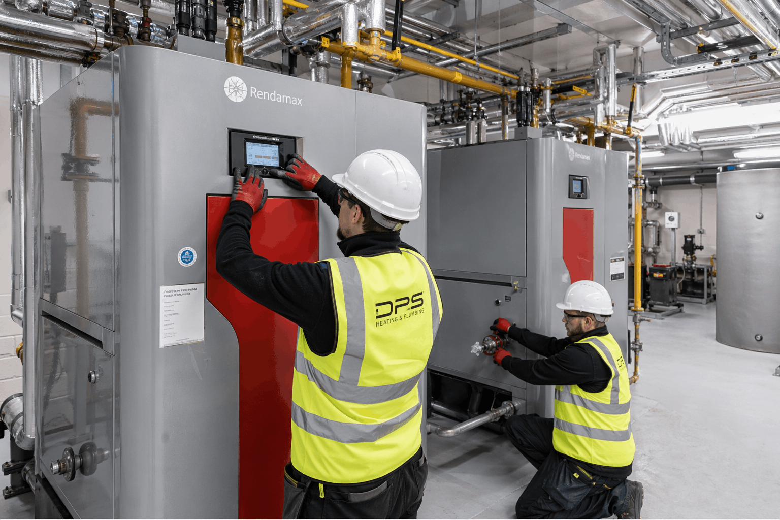 Completed commercial boiler installation project in Bury St Edmunds town centre building