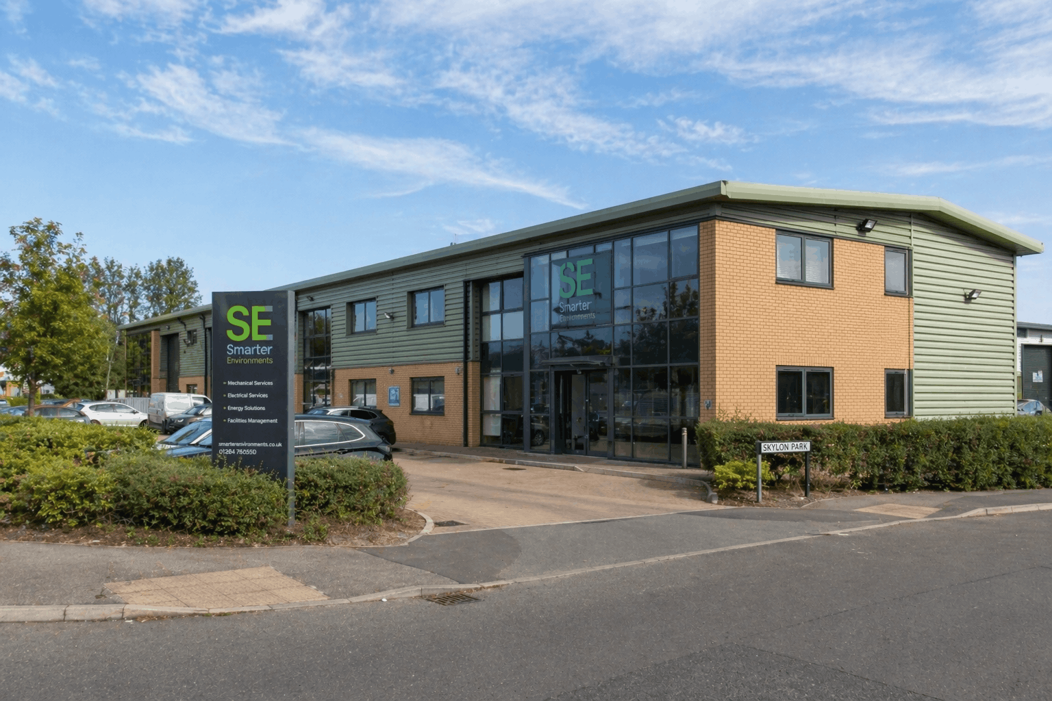 Commercial property exterior in Bury St Edmunds requiring professional hot water system services