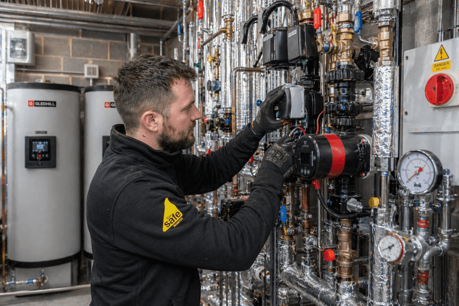 Commercial hot water systems installation and maintenance in Bury St Edmunds by Anglian PHE engineers
