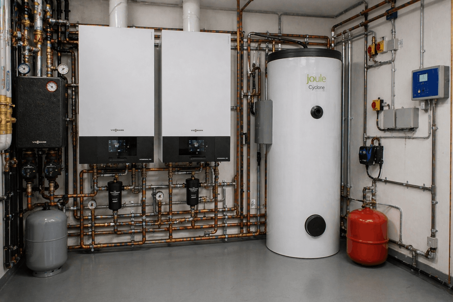 Newly replaced commercial boiler system installed in Cambridge business premises