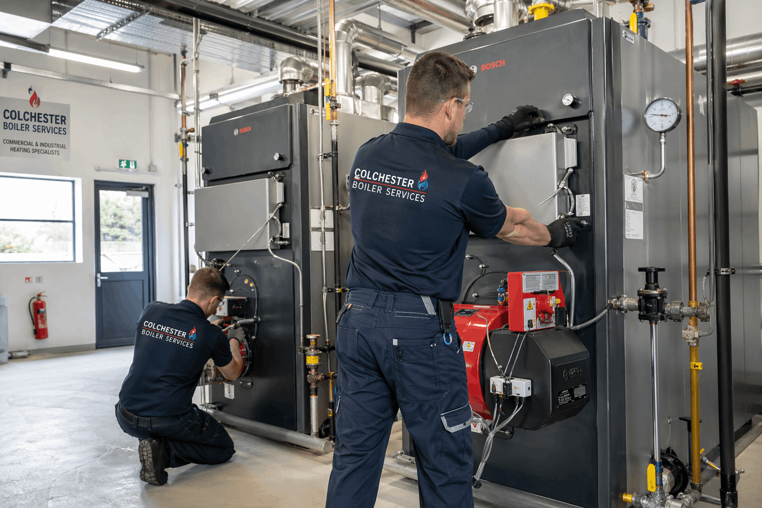 Commercial boiler installation completed in Colchester business by Gas Safe registered engineers