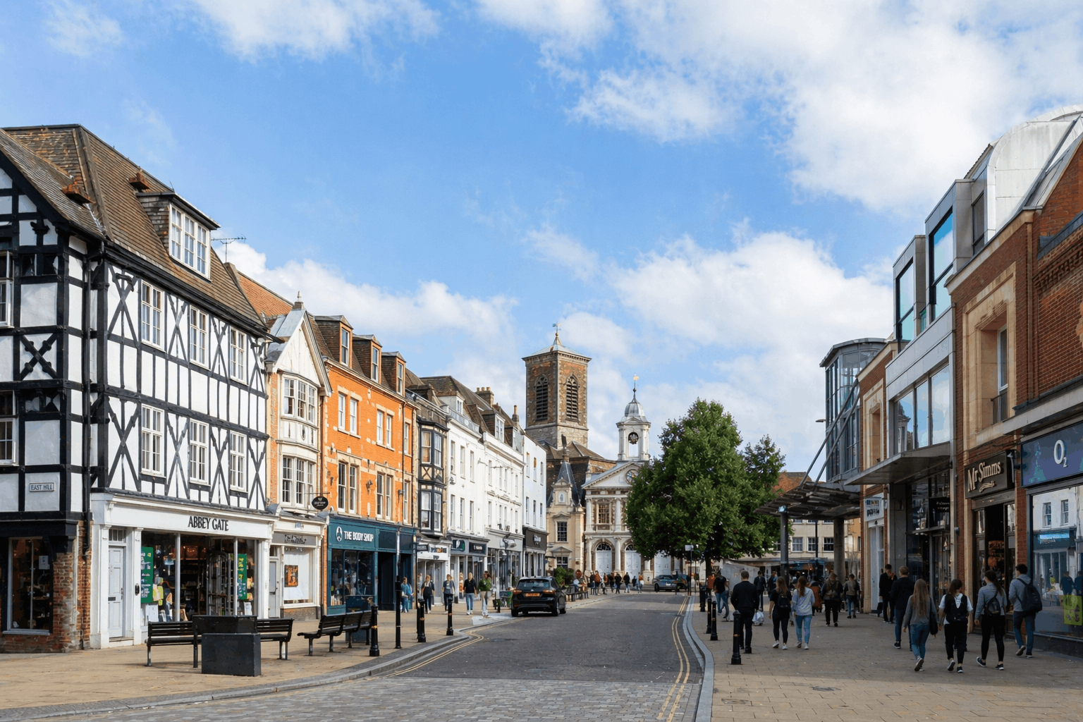 Colchester city commercial district where Anglian PHE provides boiler installation services