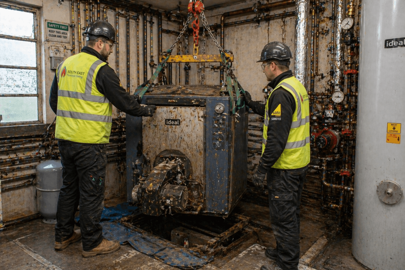 Safe removal of old commercial boiler system by qualified Gas Safe engineers in Bury St Edmunds