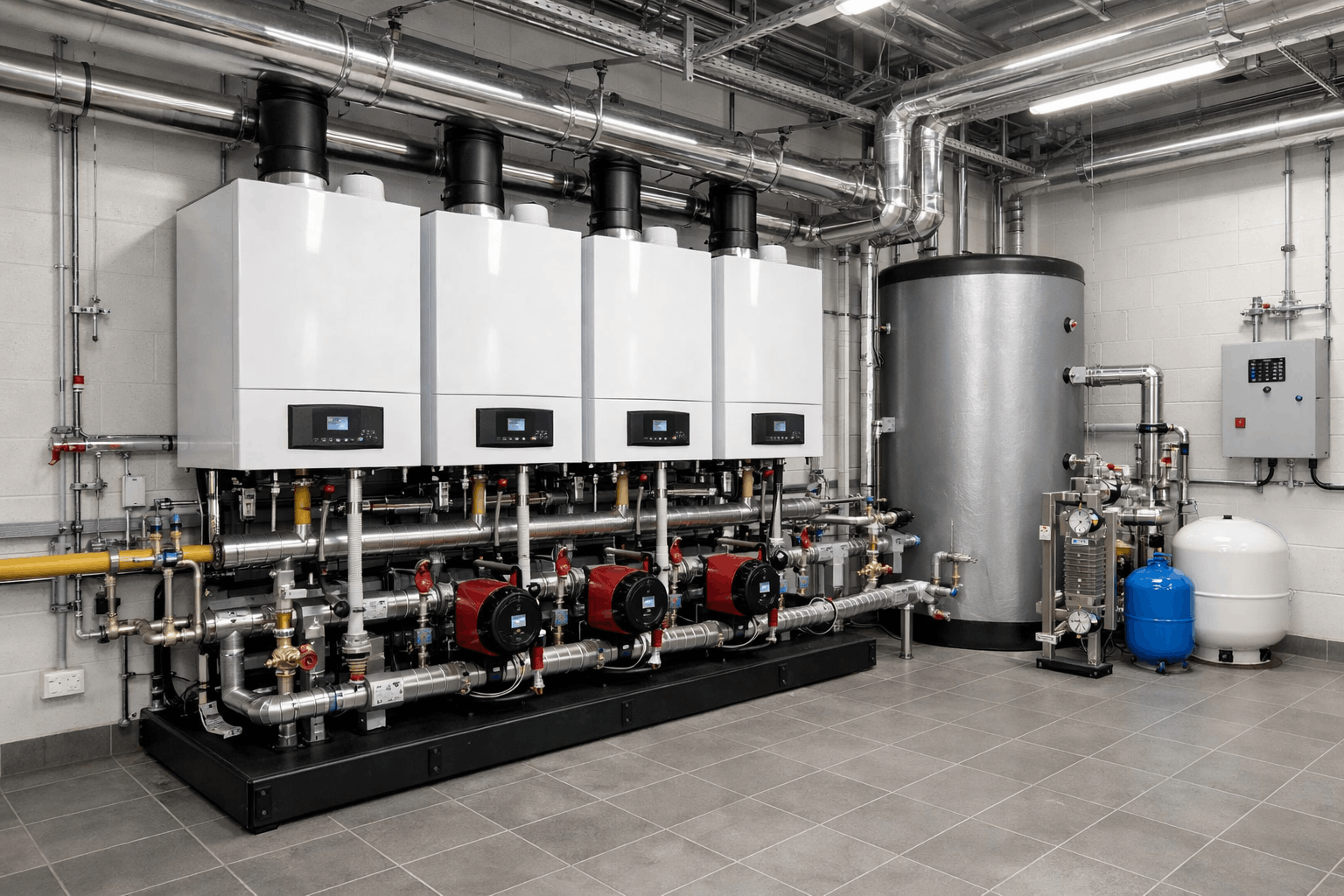 Commercial boiler upgrade and replacement unit installation in Braintree