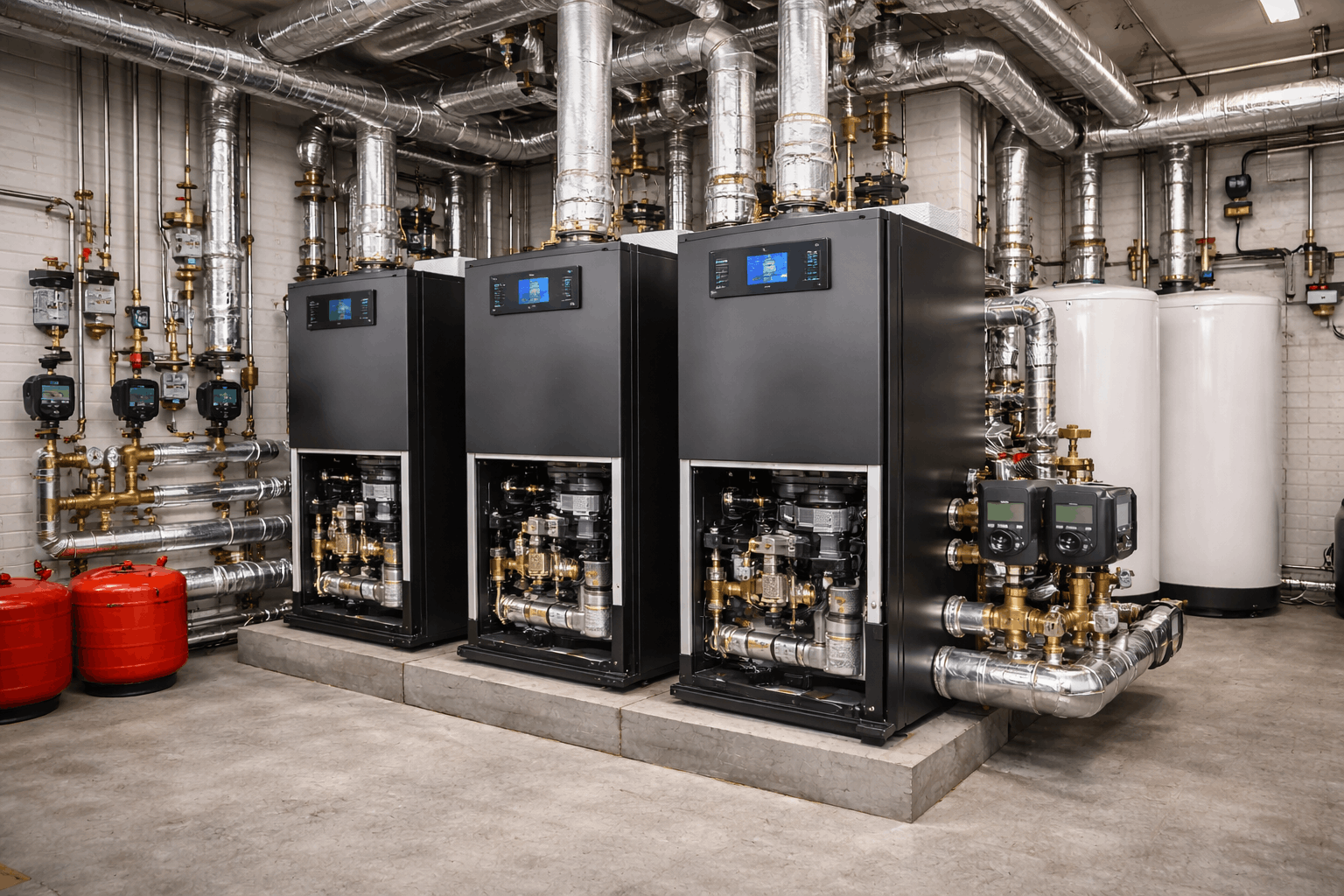 Professional commercial heating installation by Anglian PHE Ltd certified engineers