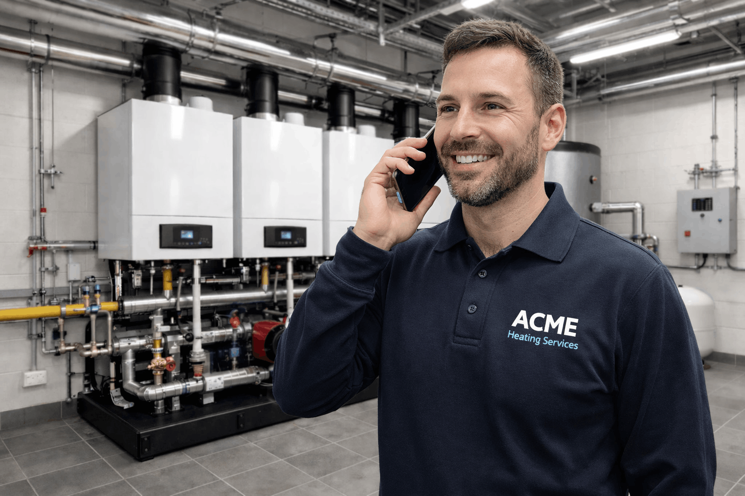 Commercial boiler engineer providing telephone support and customer service in Braintree