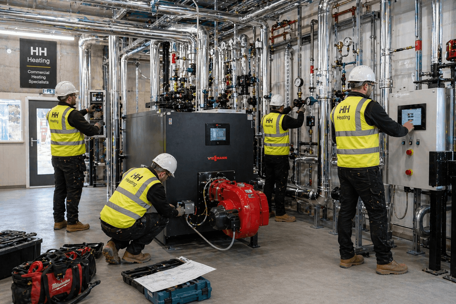 Completed commercial boiler installation in Great Dunmow commercial premises
