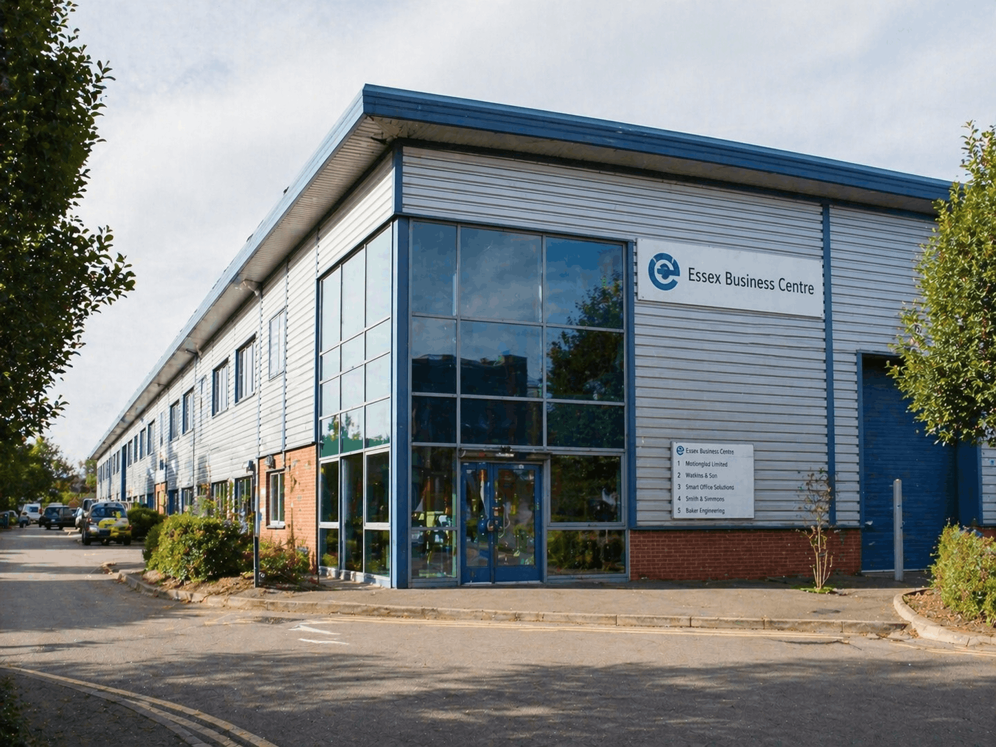 Halstead commercial business premises exterior view showing property requiring boiler replacement service
