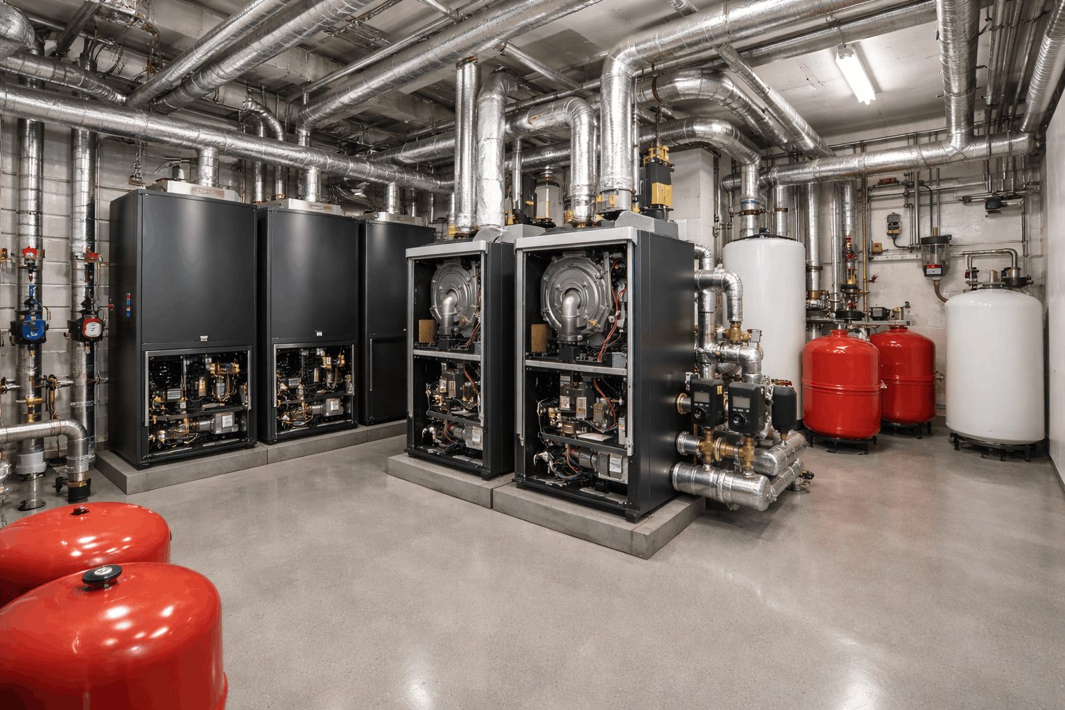 Interior view of commercial heating plant room in Halstead business premises