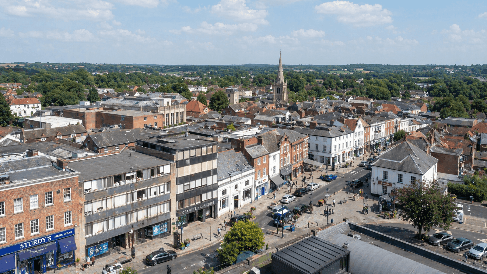 Halstead town centre commercial building with new heating system installation