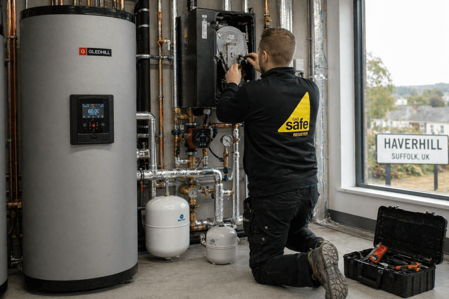 Modern commercial hot water system installation completed in Haverhill property