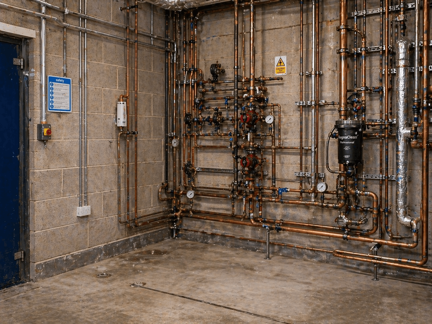 Haverhill plant room preparation for commercial boiler replacement project