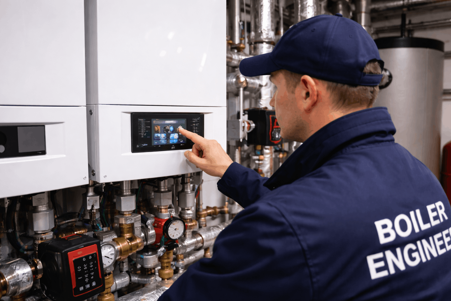 Precision heating control adjustment and calibration during commercial boiler repair service in Sudbury