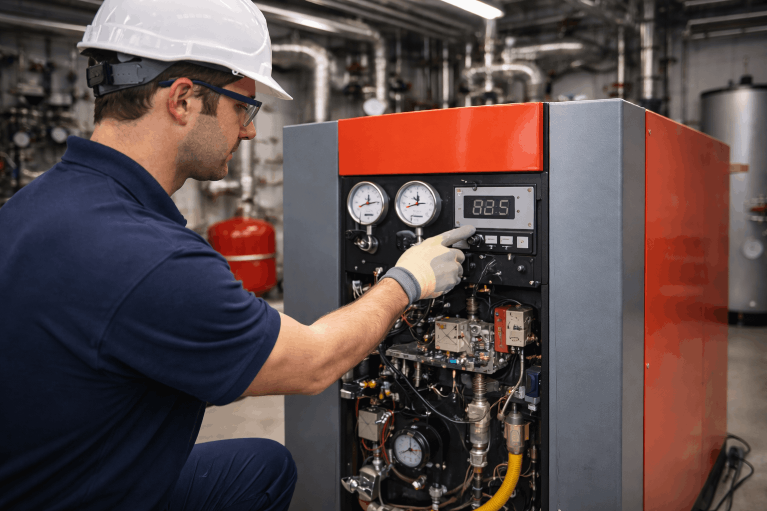 Precision calibration of commercial heating system controls during repair in Bury St Edmunds