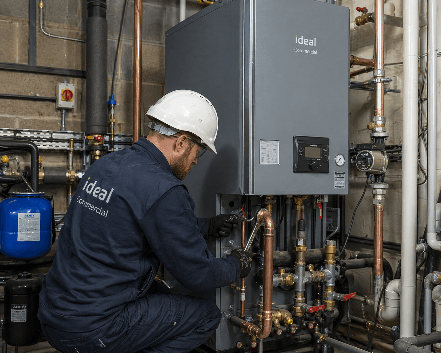 Modern high-efficiency heating system replacement installation completed in Cambridge