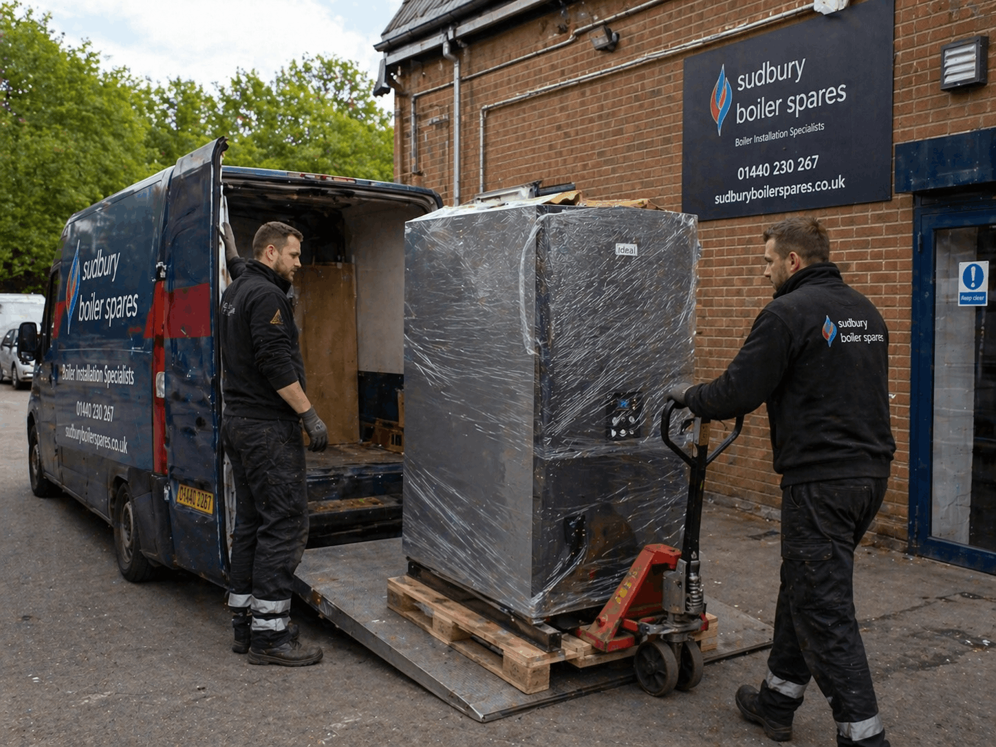 New commercial boiler equipment arrival on site for Haverhill replacement project
