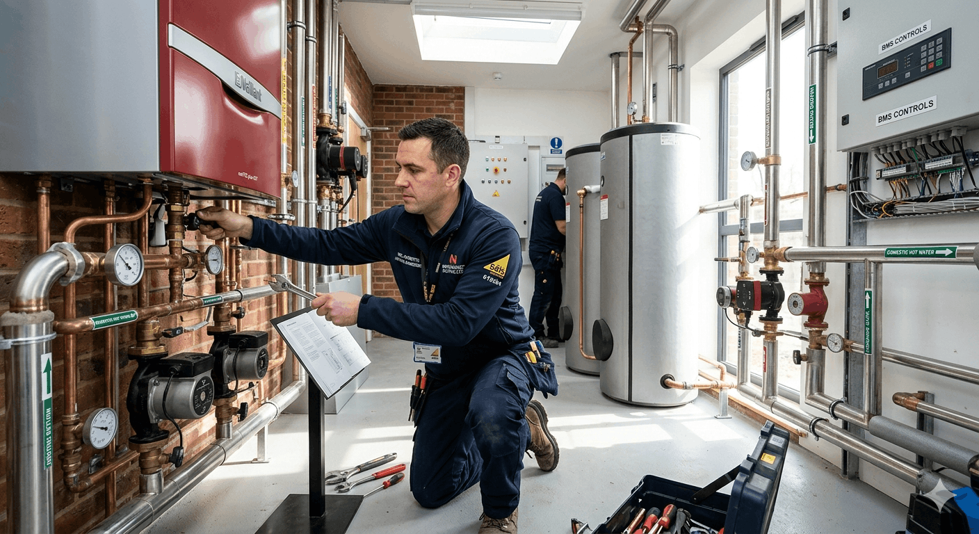 Complete commercial hot water system installed for Newmarket business client