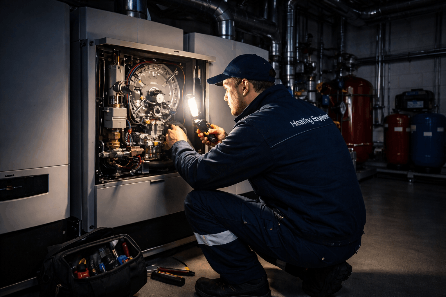 Emergency commercial boiler repair carried out at night in Haverhill to minimise business downtime