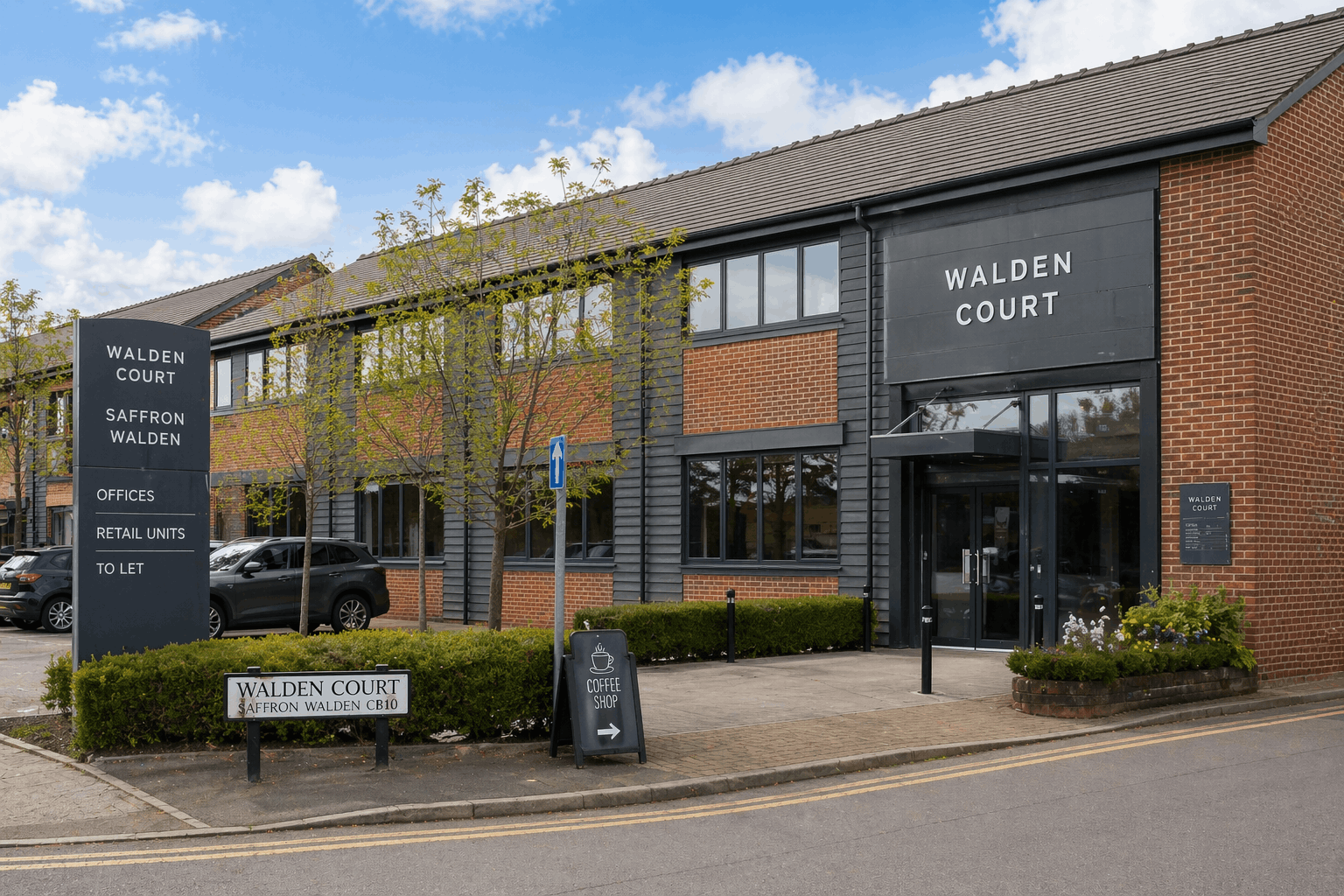 Saffron Walden business location exterior where commercial boiler installation service was completed