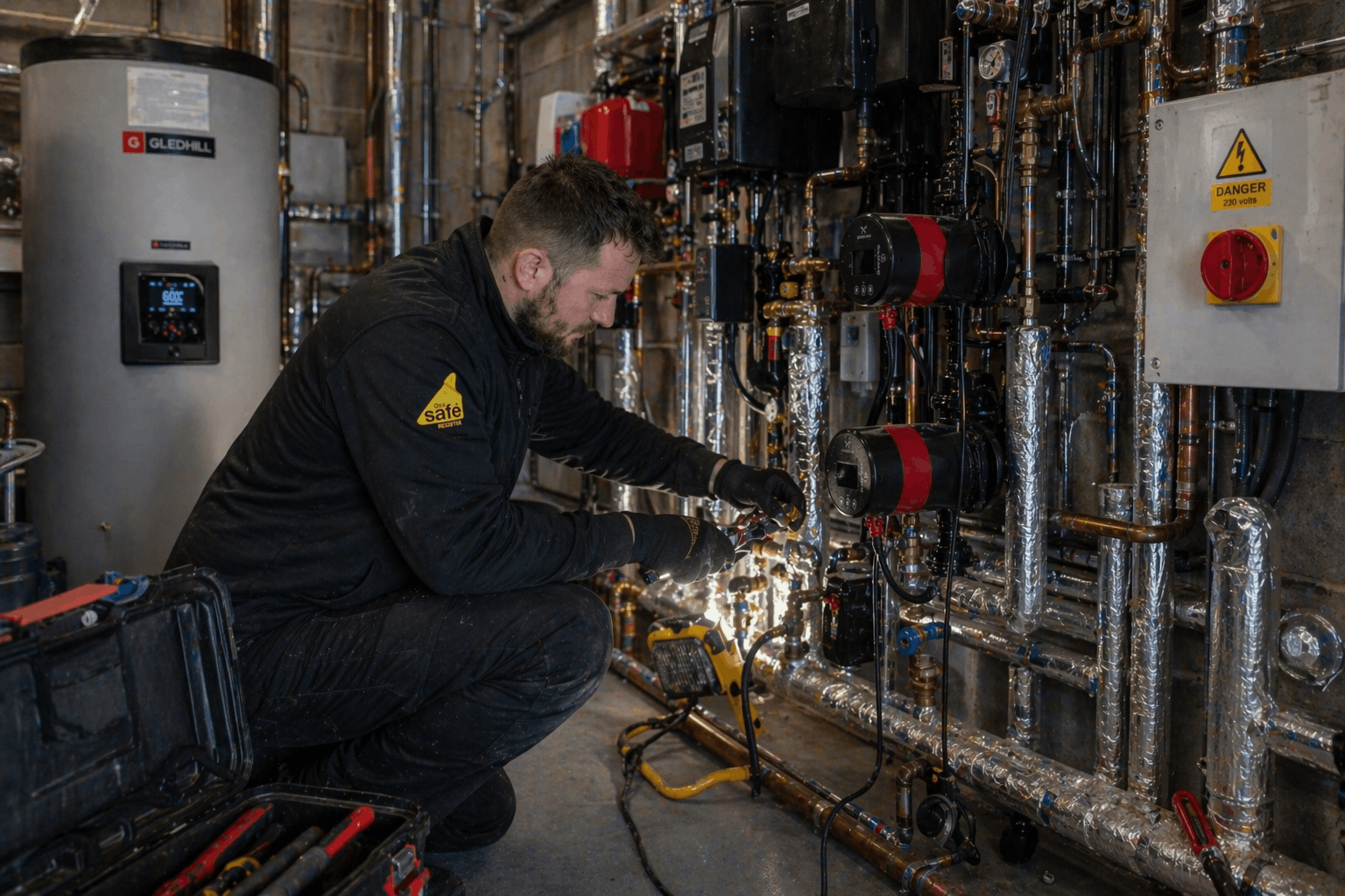 Emergency repair service restoring commercial hot water system in Bury St Edmunds business