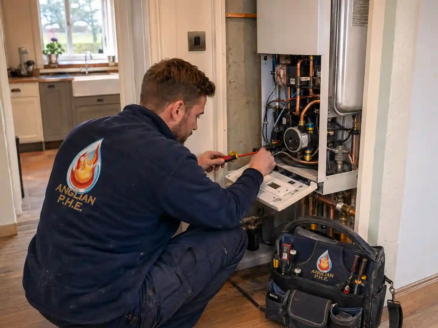 Engineer on site in Bildeston