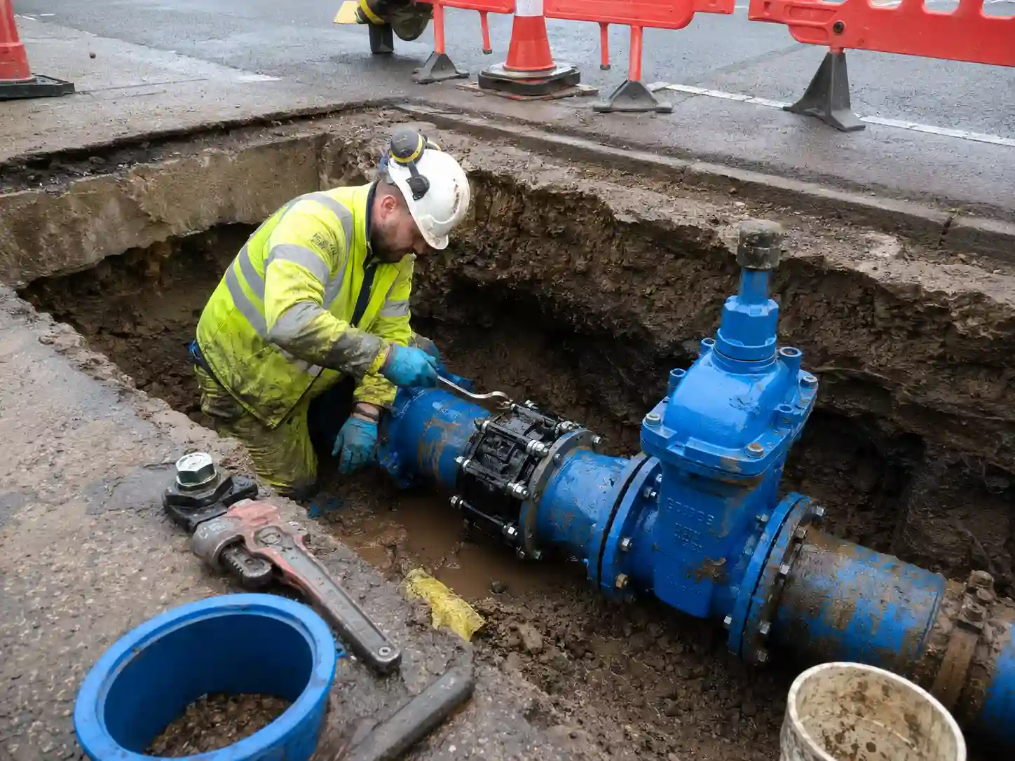 Water main pipe repair