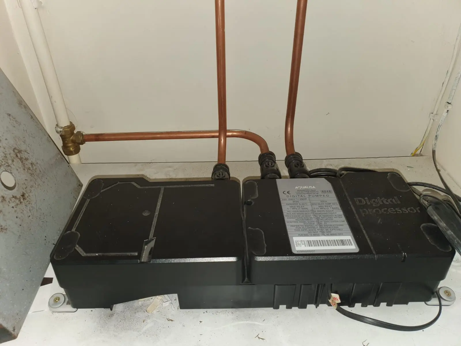 Digital shower plumbing installation from the Anglian PHE work portfolio